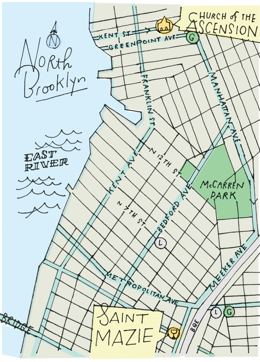 North Brooklyn map